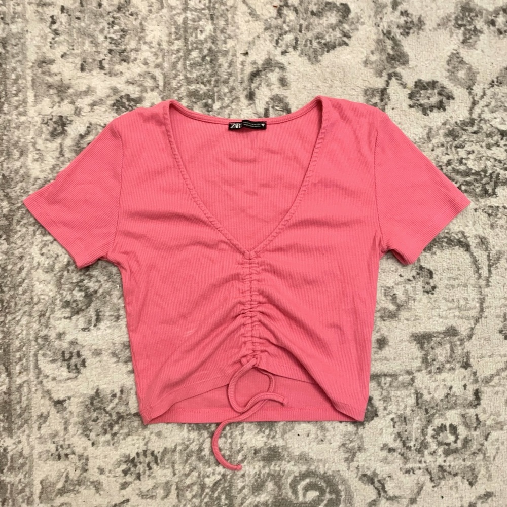 Zara Pink Short Sleeve Crop Top - Bundle & Save